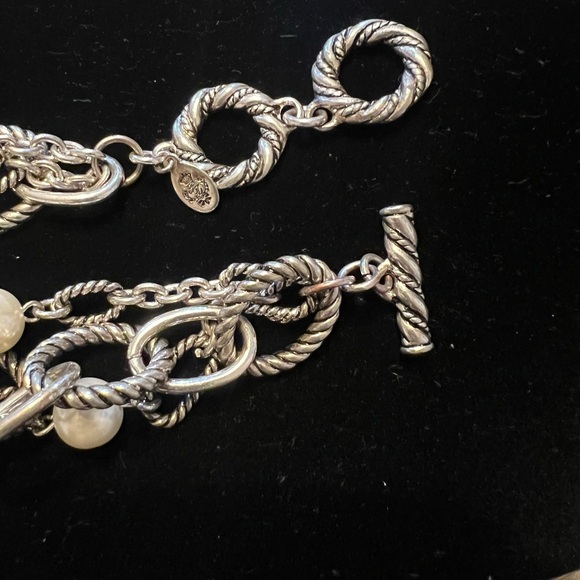Premier Designs “Bellissimo” Antique Silver-Tone Bracelet with Pearls - Picture 4 of 6